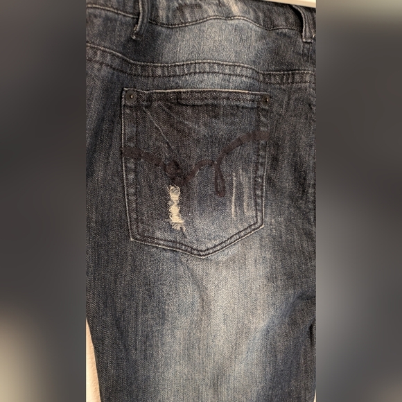 Torrid Distressed Blue Jeans for Women - Picture 4 of 7